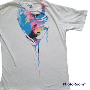 Junk Food Faux Handkerchief Scarf Cream Tee - S